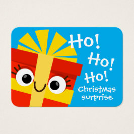 Cartoon Christmas Gift Card for Kids – Surprise Visitkort