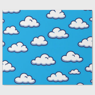 Cartoon Cloud Pattern – Seamless Sky Design Presentpapper