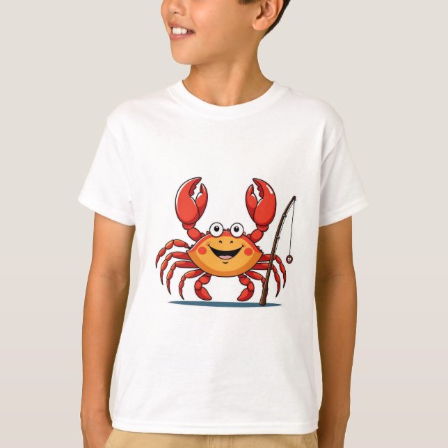 Cartoon Crab Kids Tee (Framsida)