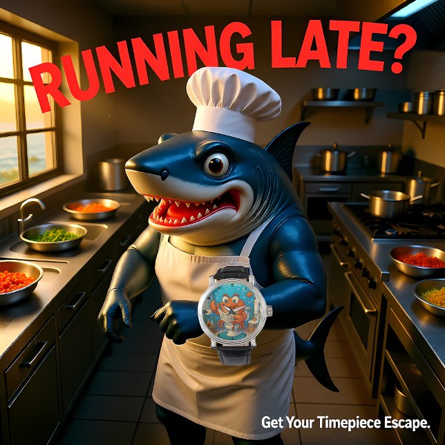 Cartoon Crab Reading in Underwater-themed Bathroom Armbandsur (Skapare uppladdad)