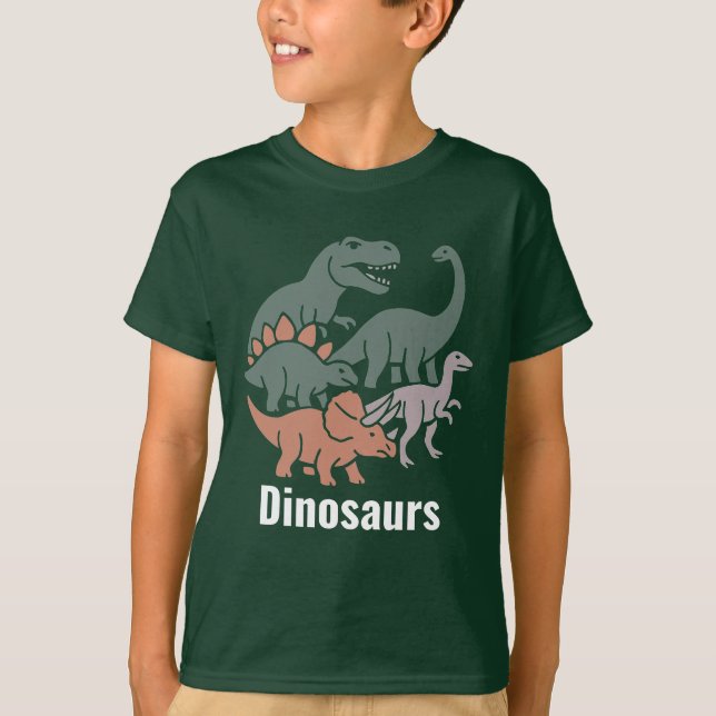 Cartoon Dinosaurs Collection T Shirt (Framsida)