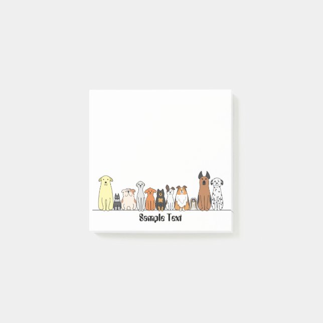 cartoon dogs postit post-it block (Framsida)