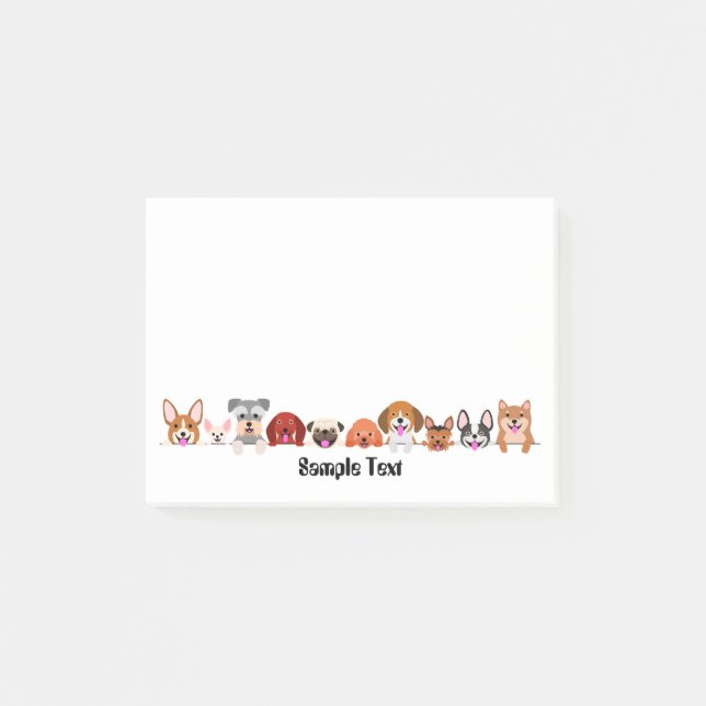 cartoon dogs postit post-it block (Framsida)