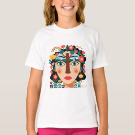 Cartoon face collage t shirt