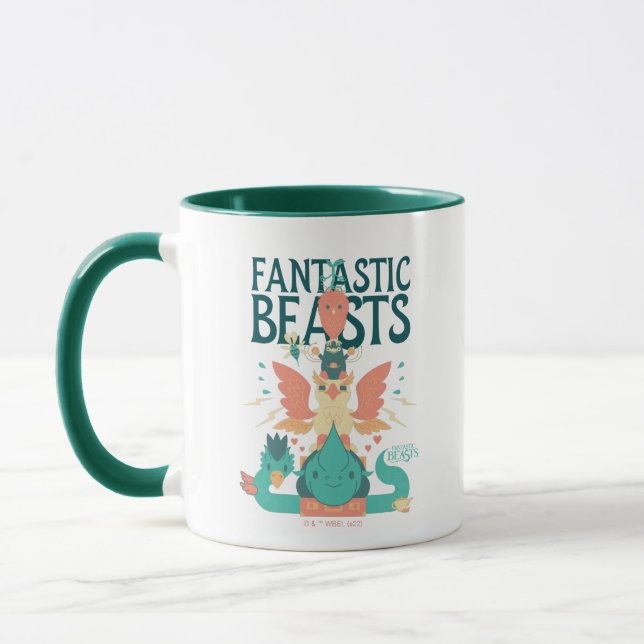 Cartoon Fantastic Beasts Emerge From Suitcase Mugg (Vänster)