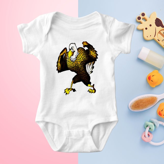 Cartoon Fighting Eagle Tröja (Cartoon Fighting Eagle Baby Bodysuit)