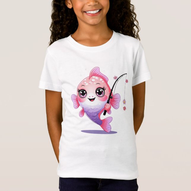Cartoon Fish T-Shirt for Girls (Framsida)