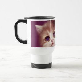 Cartoon fluffy baby kitten with big eyes resemugg