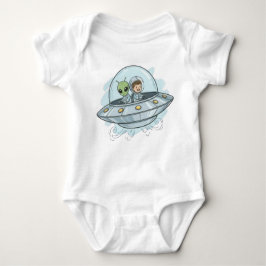 Cartoon Flying Alien T Shirt