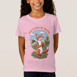 Cartoon Fox Prayer – Save Nature Message T Shirt
