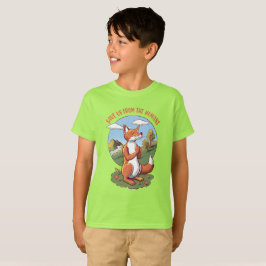 Cartoon Fox Prayer – Save Nature Message T Shirt