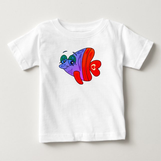 cartoon funny fish t shirt (Framsida)