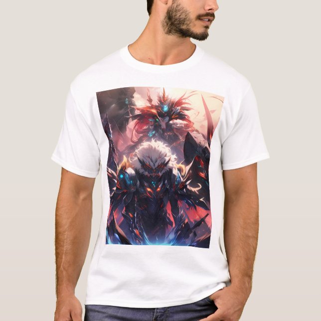 Cartoon Galleon Sailing on Blue Water T Shirt (Framsida)