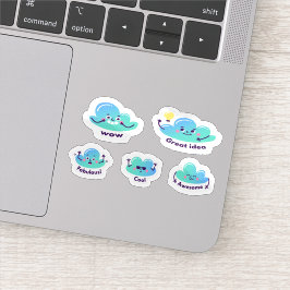 Cartoon great job sticker set klistermärken