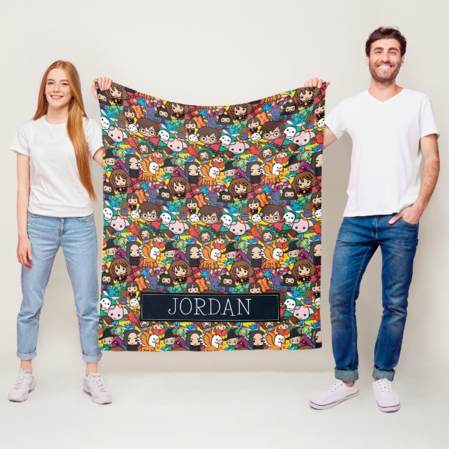 Cartoon Harry Potter Character | Add Your Name Fleecefilt (På plats)