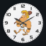 Cartoon Hercules Greek Mythology Hero with Club Stor Klocka<br><div class="desc">Keep time with a decorative touch using this custom wall clock. Featuring a high-impact plexiglass face and a silent clock mechanism, this timepiece is as functional as it is beautiful. The lightweight design makes it easy to hang in any room, from the kitchen and office to a nursery or living...</div>