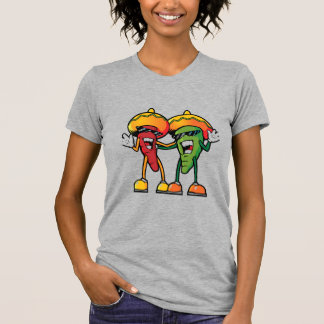 Cartoon hot peppers t shirt