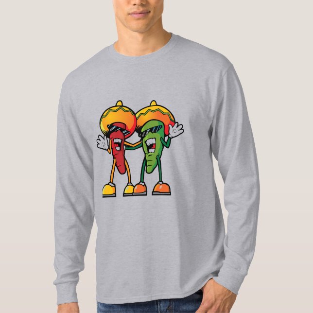 Cartoon hot peppers t shirt (Framsida)