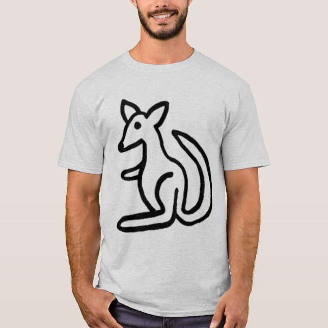 cartoon_kangaroo_j, t shirt (Framsida)