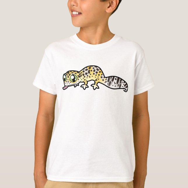 Cartoon Leopard Gecko T Shirt (Framsida)