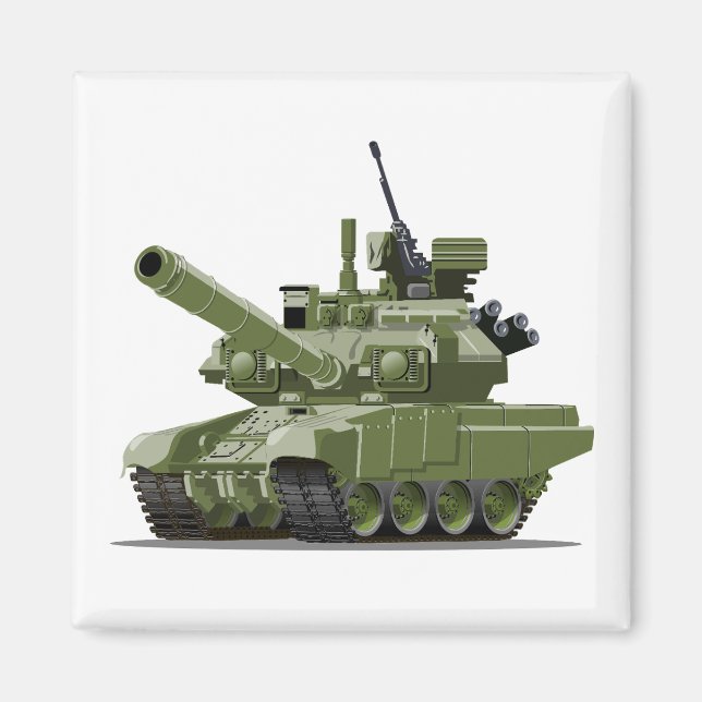 Cartoon modern armored tank magnet (Framsidan)