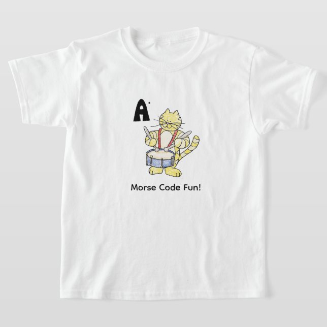 Cartoon Morse Code for Kids!  Letter A T Shirt (Laydown)
