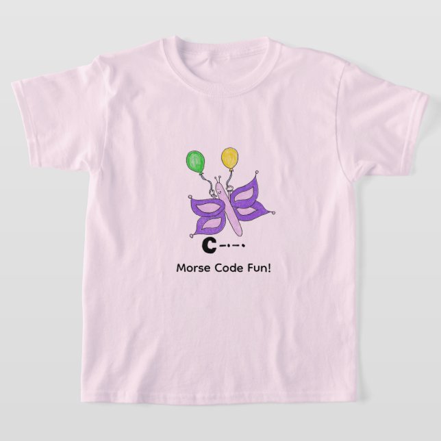 Cartoon Morse Code for Kids!  Letter D T Shirt (Laydown)