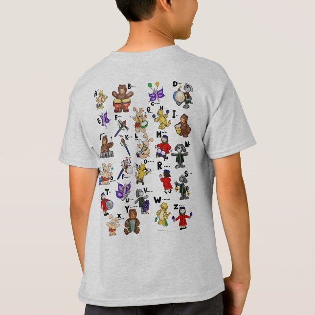 Cartoon Morse Code for Kids!  Letter D T Shirt (Baksida)