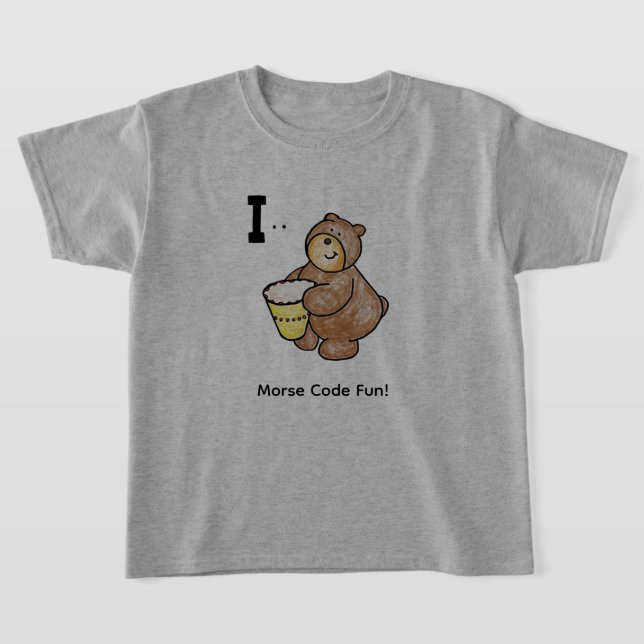 Cartoon Morse Code for Kids!  Letter "I" T Shirt (Laydown)