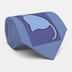 Cartoon of blue, cute, quiet cat with pink ears. slips