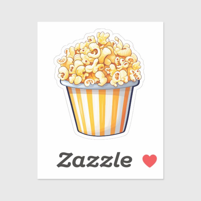 Cartoon popcorn klistermärken (Ark)