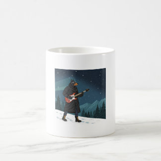 Cartoon Rocker Dog Under the Stars Kaffemugg
