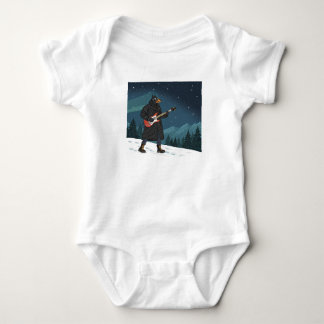 Cartoon Rocker Dog Under the Stars T Shirt