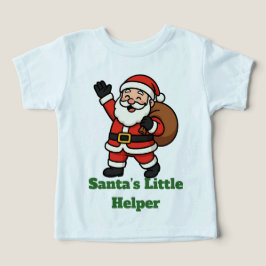 Cartoon Santa Claus Waving Cheerfully T Shirt