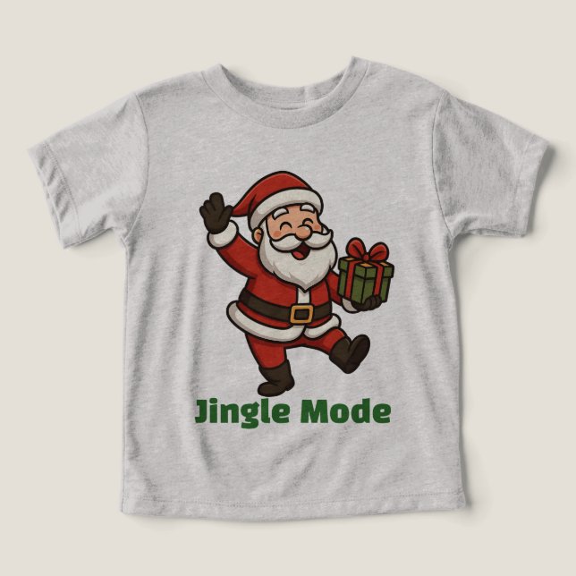 Cartoon Santa Dancing Joyfully T Shirt (Design Framsida)