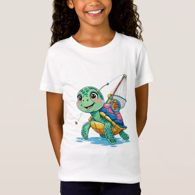 Cartoon Sea Turtle T-Shirt (Framsida)
