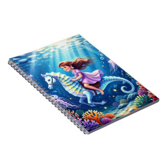 Cartoon Seahorse Photo Album Notebook Anteckningsbok