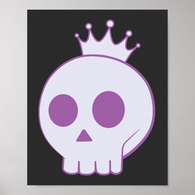 cartoon skull with crown design poster (Framsidan)