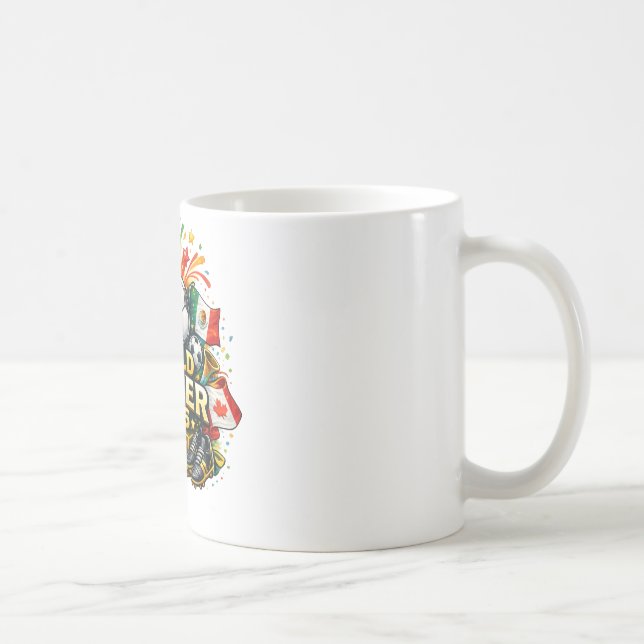 Cartoon Soccer 2026 Trophy – Fun Football Cup Desi Kaffemugg (Höger)