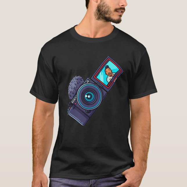 Cartoon Sony ZV-E10 T-Shirt (Framsida)