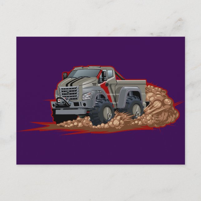 Cartoon truck vykort (Framsida)