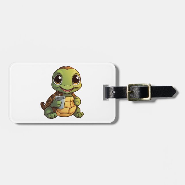 Cartoon turtle illustration Copy Copy Copy Copy Co Bagagebricka (Horisontell Framsida)