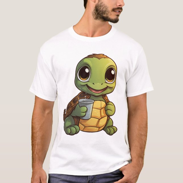 Cartoon turtle illustration Copy Copy Copy Copy Co T Shirt (Framsida)