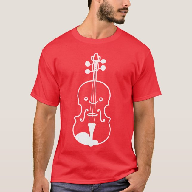 Cartoon Violin boy T Shirt (Framsida)
