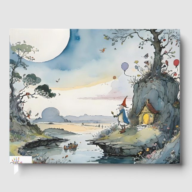 Cartoon wizard dreamscape gästböcker (Framsida)