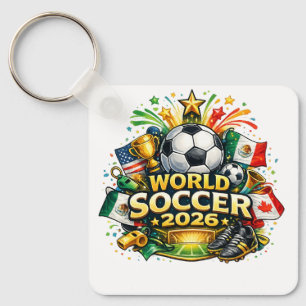 Cartoon World Soccer 2026 Nyckelring
