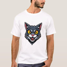Cartoonish Cat T-Shirt Print Design