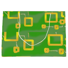 Cartoonish Grönt Geometric Gift Bag