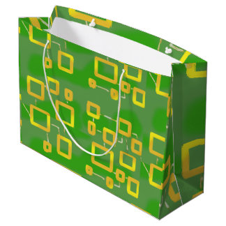 Cartoonish Grönt Geometric Gift Bag