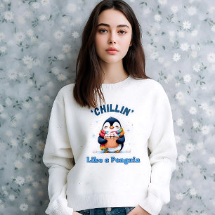 Cartoonish Penguin, Chillin Som en Penguin Winter T Shirt